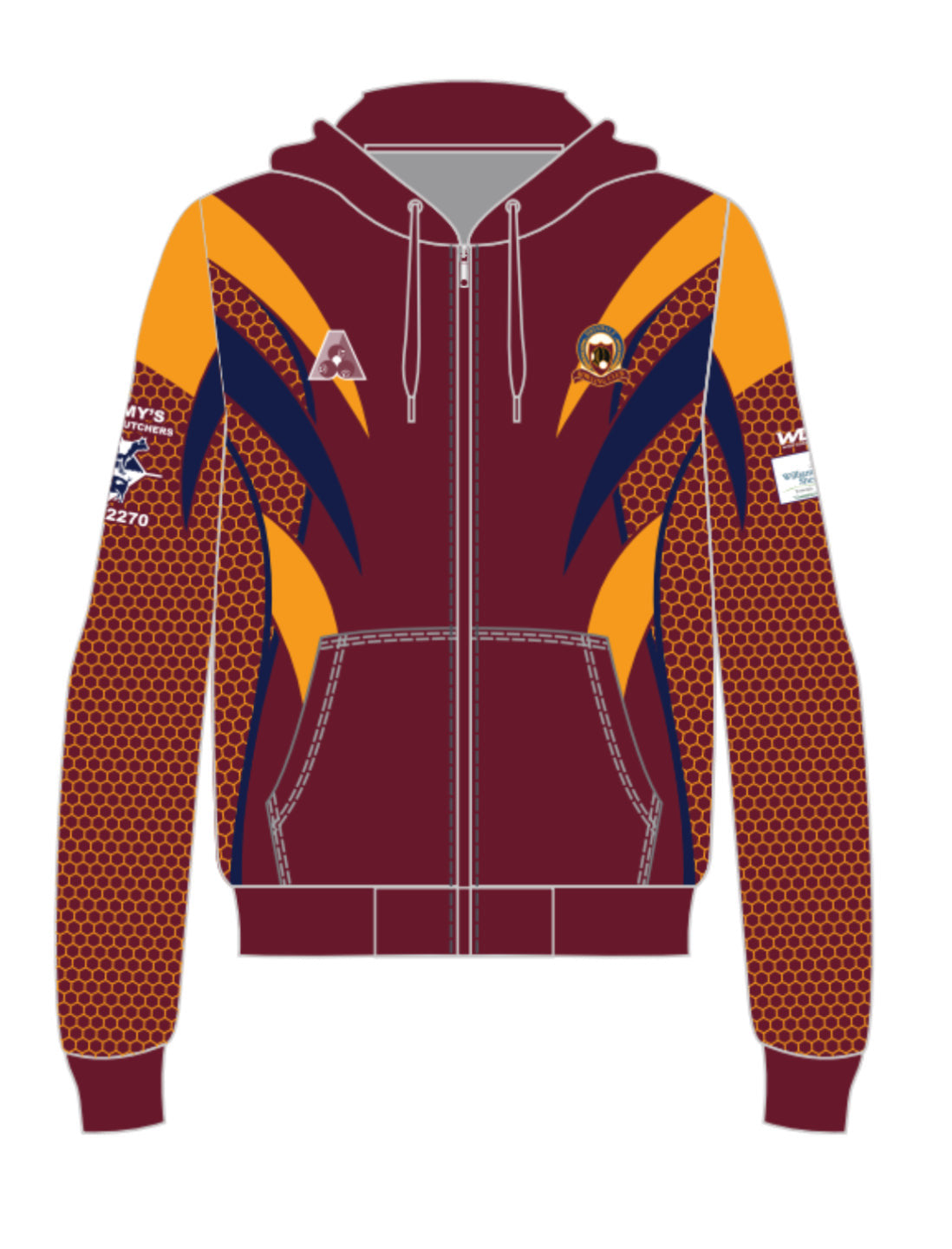 ** Bowling Club unisex Zipped Hoodie