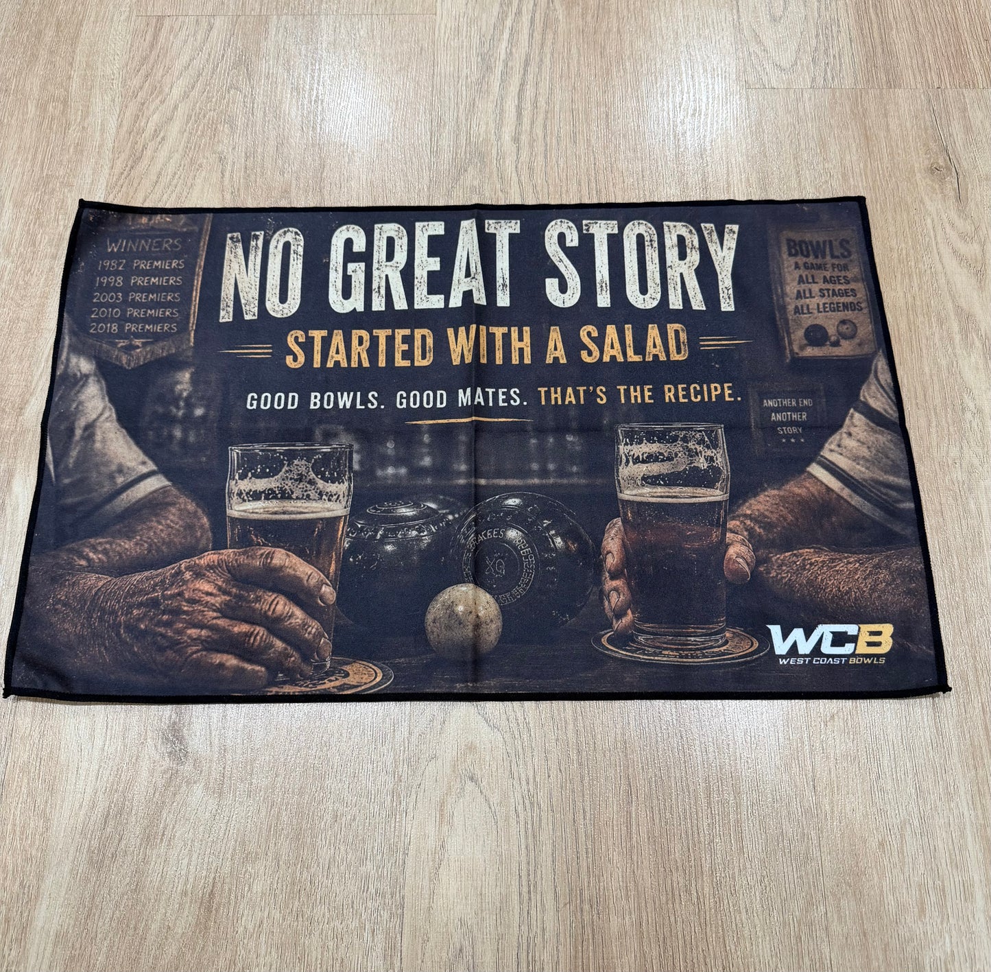 WCB Bowls Cloth ‘No Great Story'