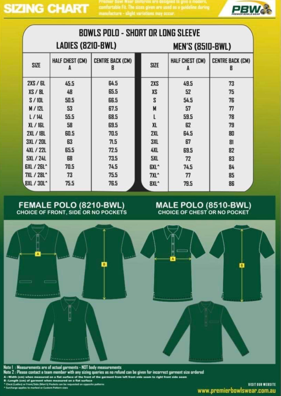 Colac City Bowling Club Uniform Ladies Polo