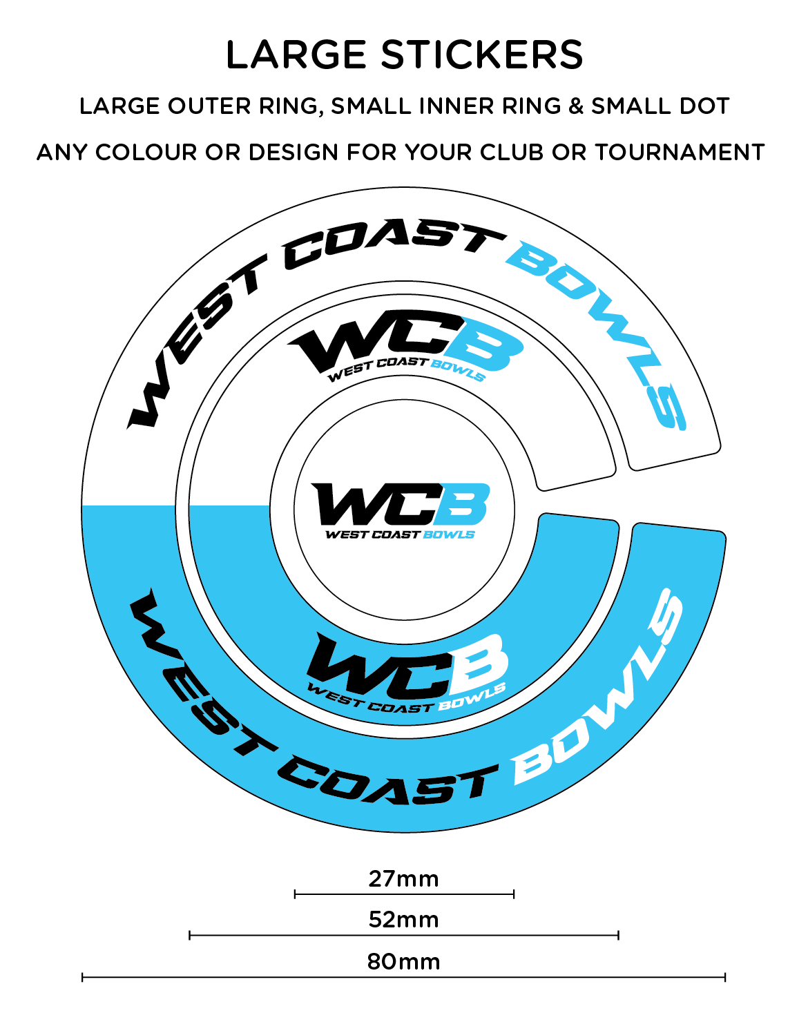 Large Combination Bowls Stickers 4 per sheet