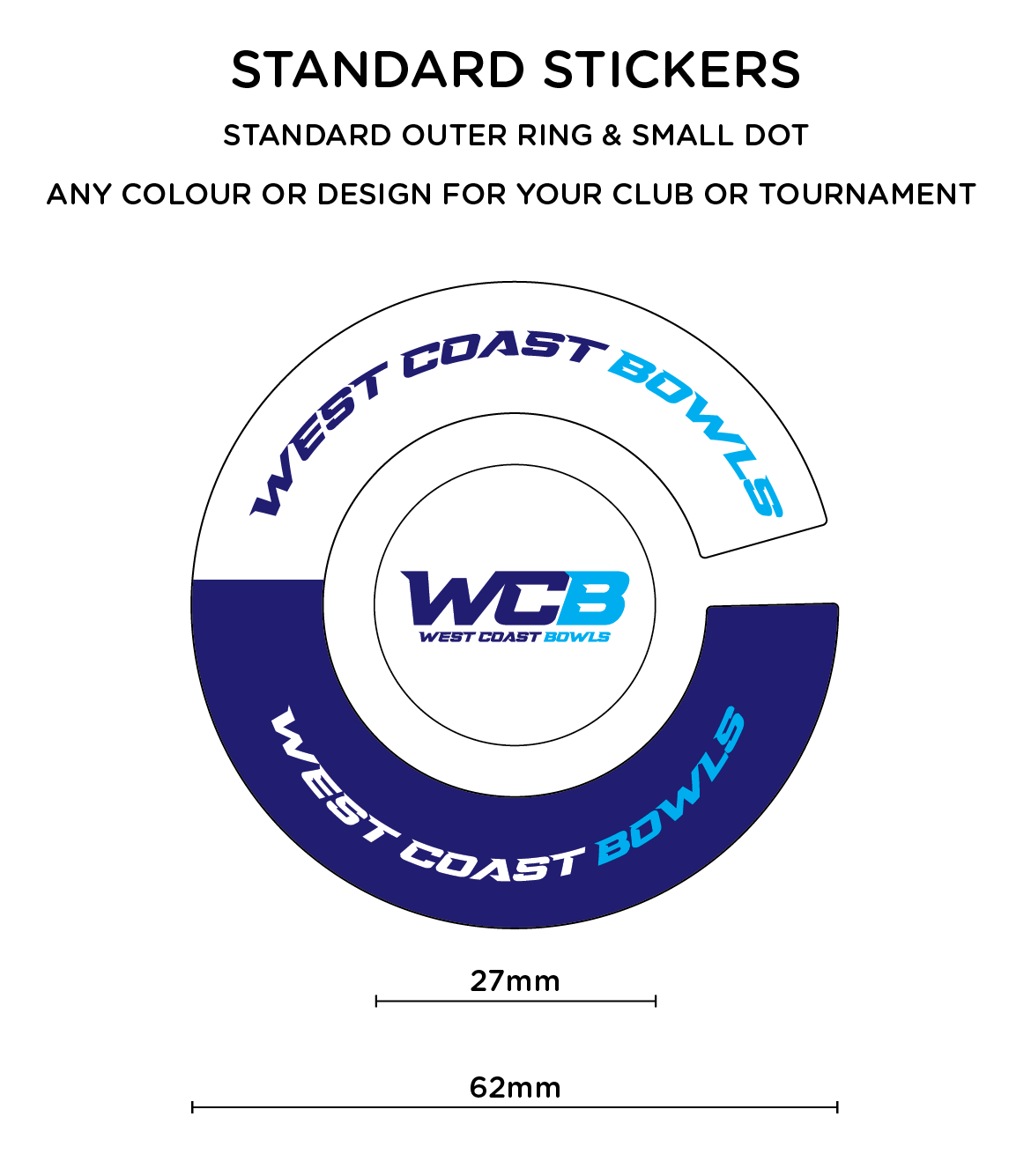 Standard Bowls Stickers 4 per sheet