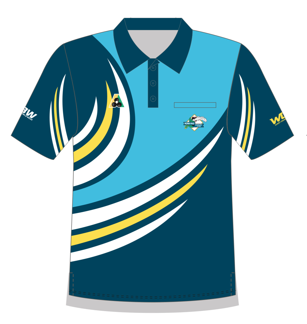 Mona Vale Bowling Club Mens Short Sleeve Polo
