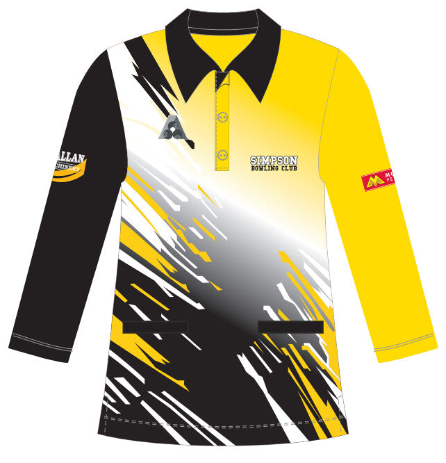 Simpson Bowling Club Uniform Ladies Long Sleeve Polo