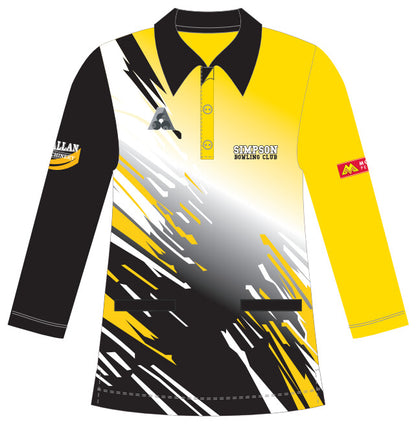 Simpson Bowling Club Uniform Ladies Long Sleeve Polo