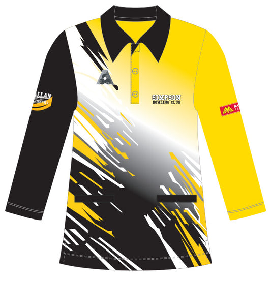 Simpson Bowling Club Uniform Ladies Long Sleeve Polo
