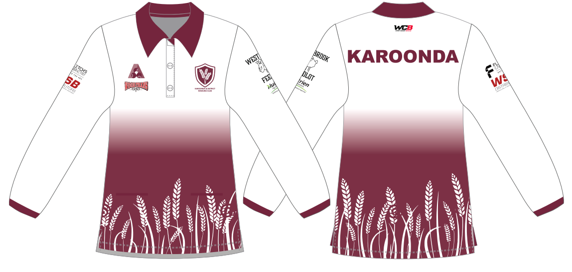 Karoonda & District Bowling Club Uniform Ladies Long Sleeve Polo