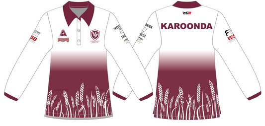 Karoonda & District Bowling Club Uniform Ladies Long Sleeve Polo