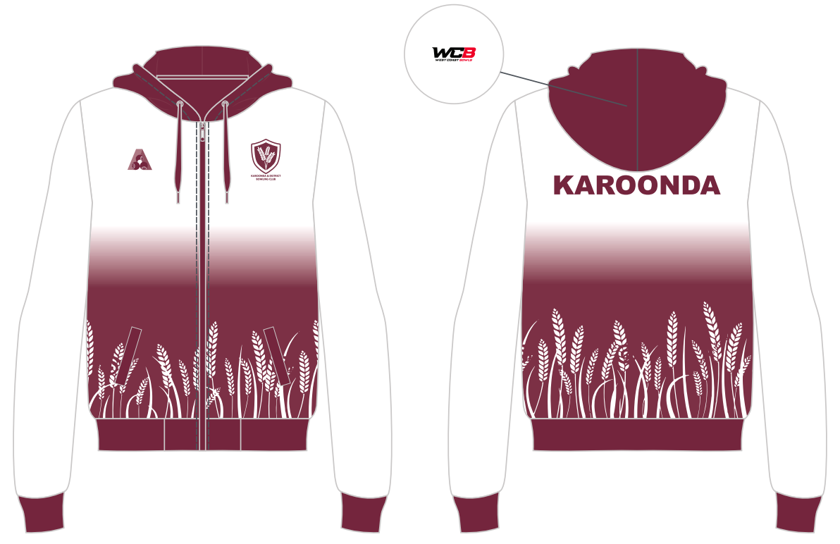 Karoonda & District Bowling Club Unisex Zipped Hoodie