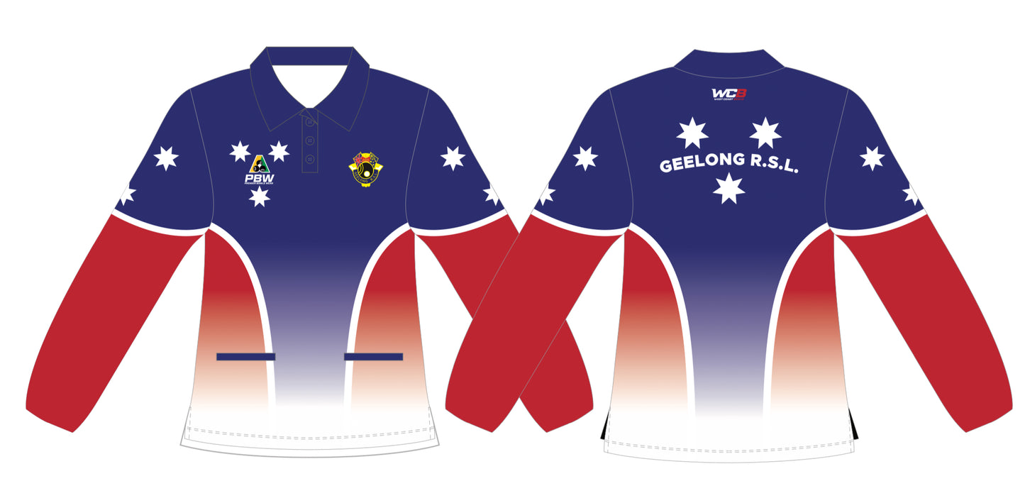 Geelong RSL Bowling Club Ladies Long Sleeve Polo