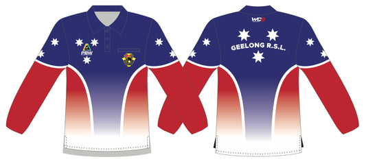 Geelong RSL Bowling Club Mens Long Sleeve Polo