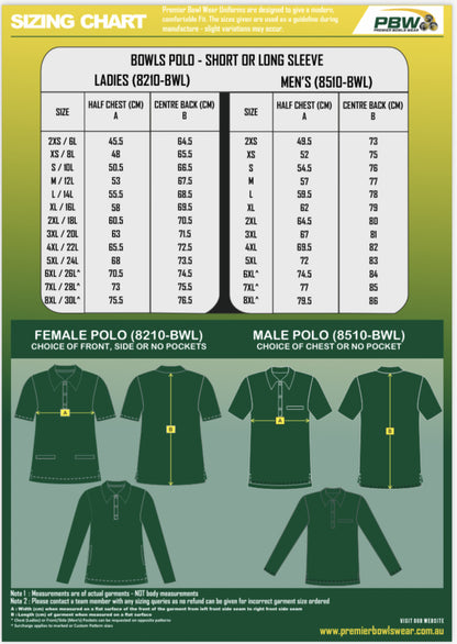 Jandowae Bowling Club Mens Long Sleeved Polo