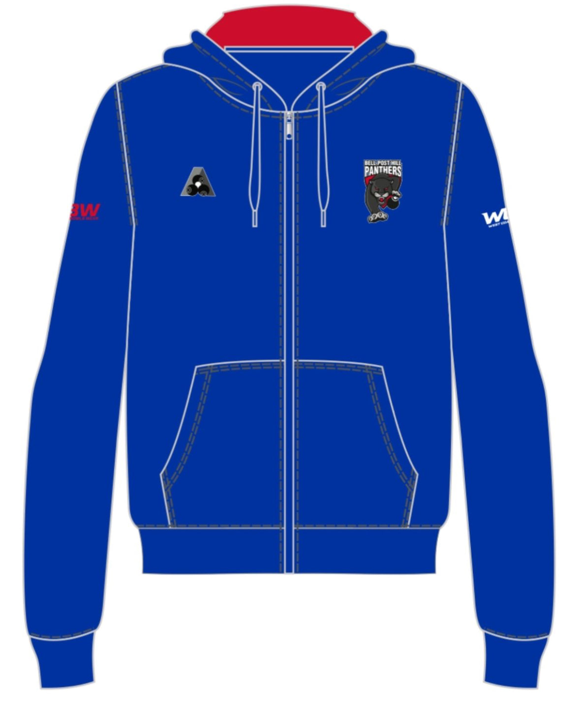 Bell Post Hill Bowling Club Unisex Tournament Zipped Hoodie