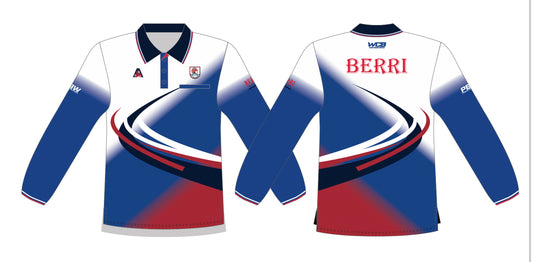 Berri Bowling Club Mens Long Sleeve Polo