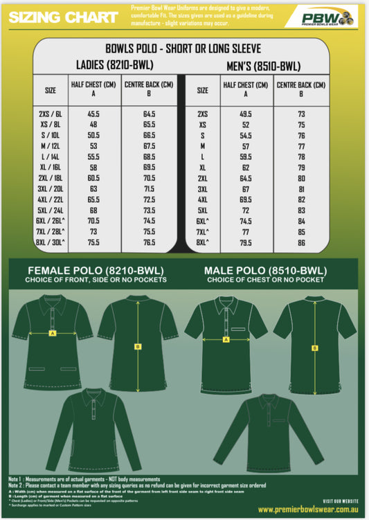 South Lismore Bowling Club Ladies Long Sleeve Polo