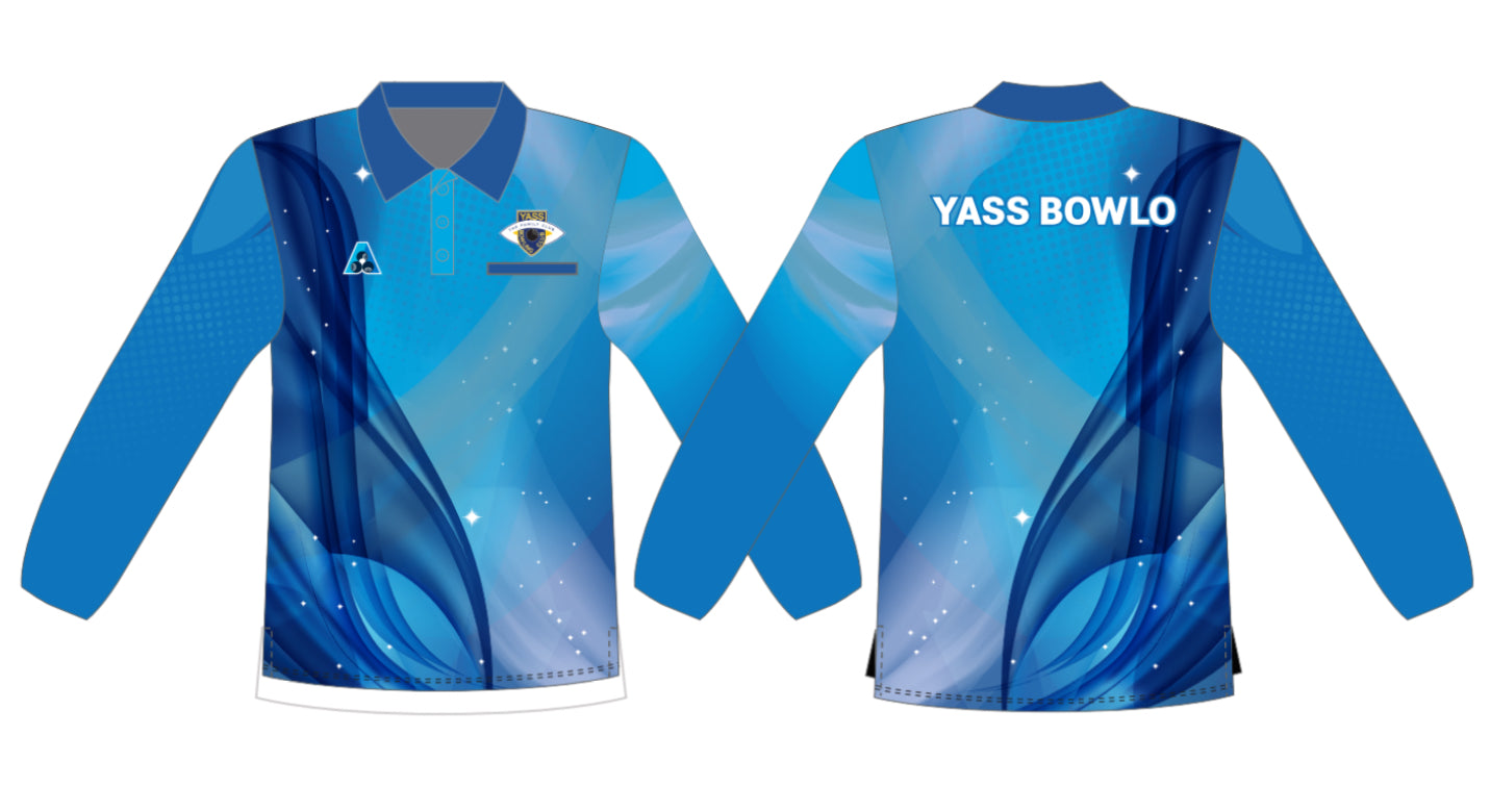 Yass Bowling Club Mens Long Sleeved Polo
