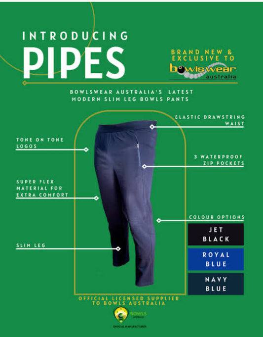 Unisex Pipes Pants- Navy