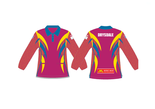Drysdale Bowling Club Uniform Ladies Long Sleeve Polo