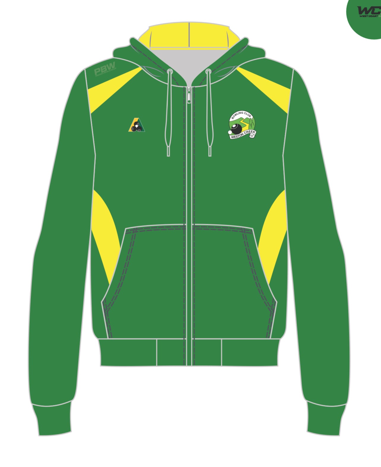 Weston Creek Bowling Club Unisex Zipped Hoodie