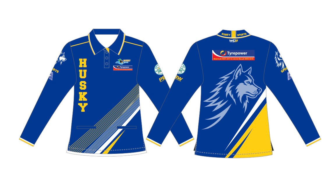 Husky Sports Ladies Long Sleeve Polo