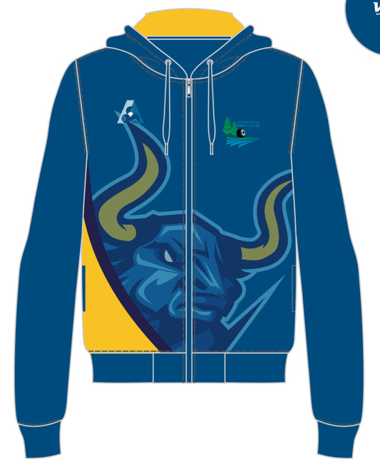 Warrnambool Bowling Club Unisex Zipped Bulls Hoodie