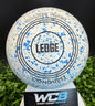 Drakes Pride Conquest size 3 Plain Grip white/blue