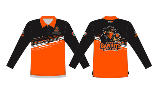 Bowen Bandits Bowls Club Mens Long Sleeve Polo