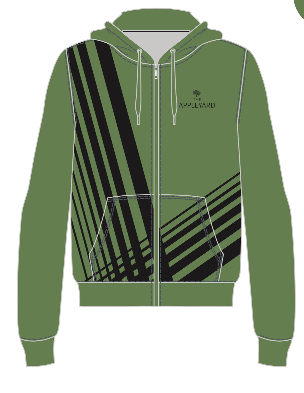 The Appleyard Bowling Club Unisex Zipped Hoodie