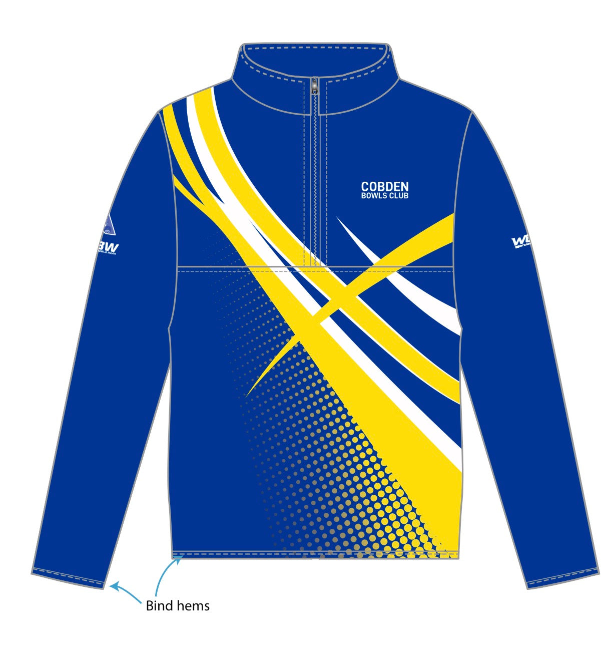 Cobden Bowling Club Unisex 1/4 Zip