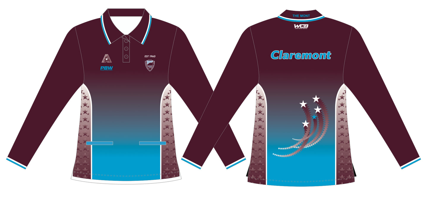 Claremont Bowls and Community Club Ladies Long Sleeve Polo