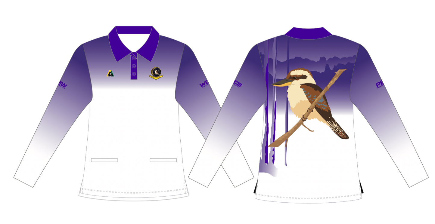 Mirboo North Bowling Club Ladies Uniform Long Sleeve Polo