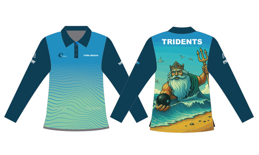 Tura Beach Bowling Club Ladies Long Sleeve Polo