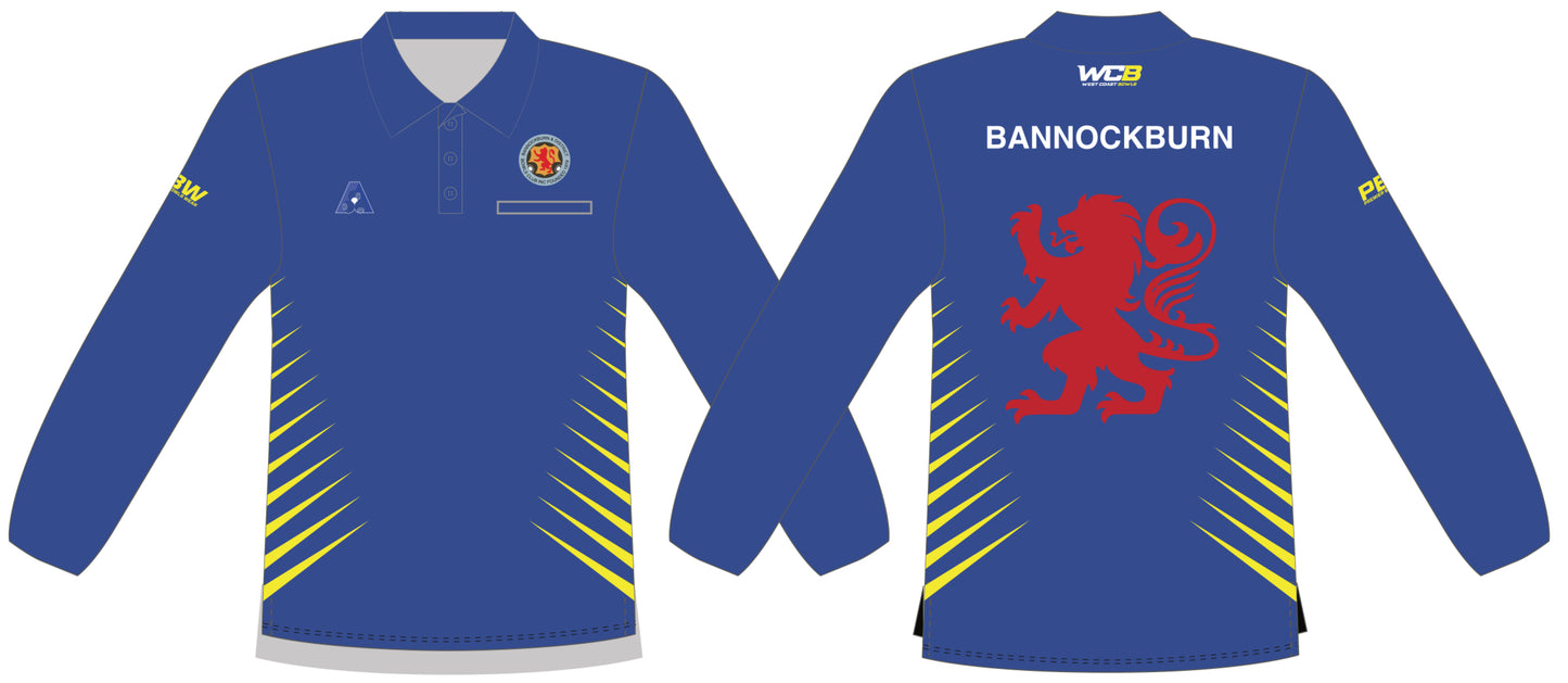 Bannockburn Bowling Club Long Sleeved Unisex Tournament polo