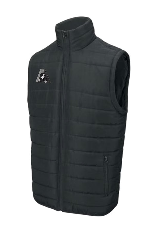 Domino Puffer Vest - Black