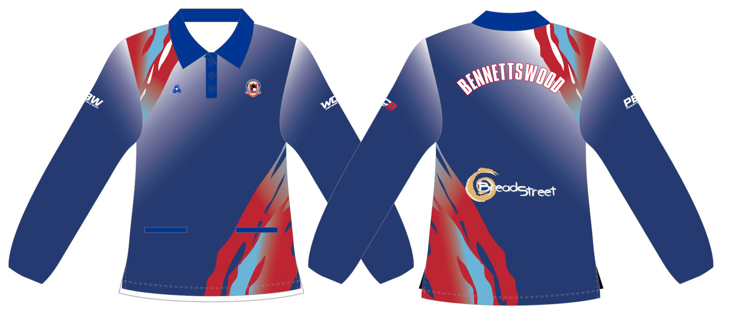 Bennettswood Bowling Club Ladies Long Sleeve Polo