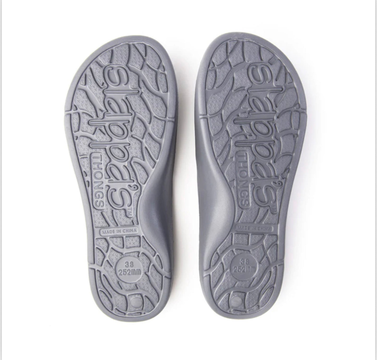 Slappa’s Arch Support Thongs - Silver Grey