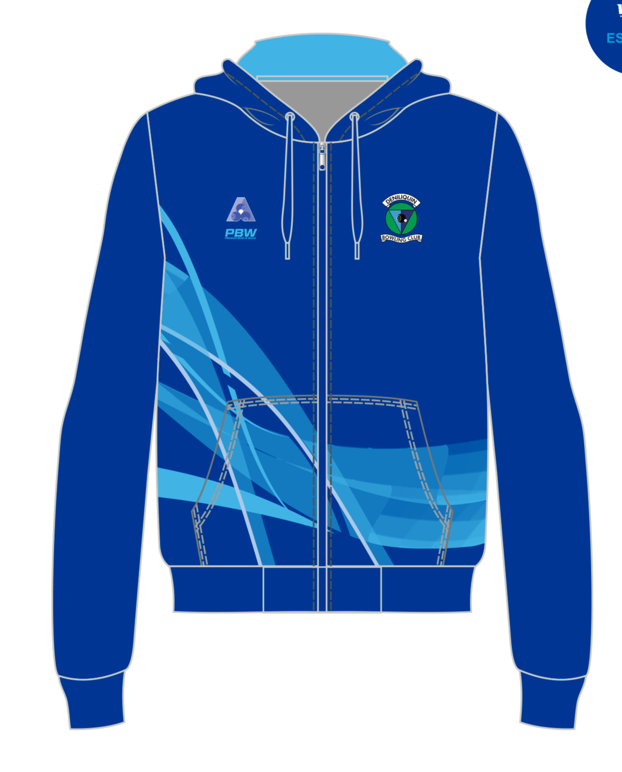 Deniliquin Bowling Club Unisex Zipped Hoodie