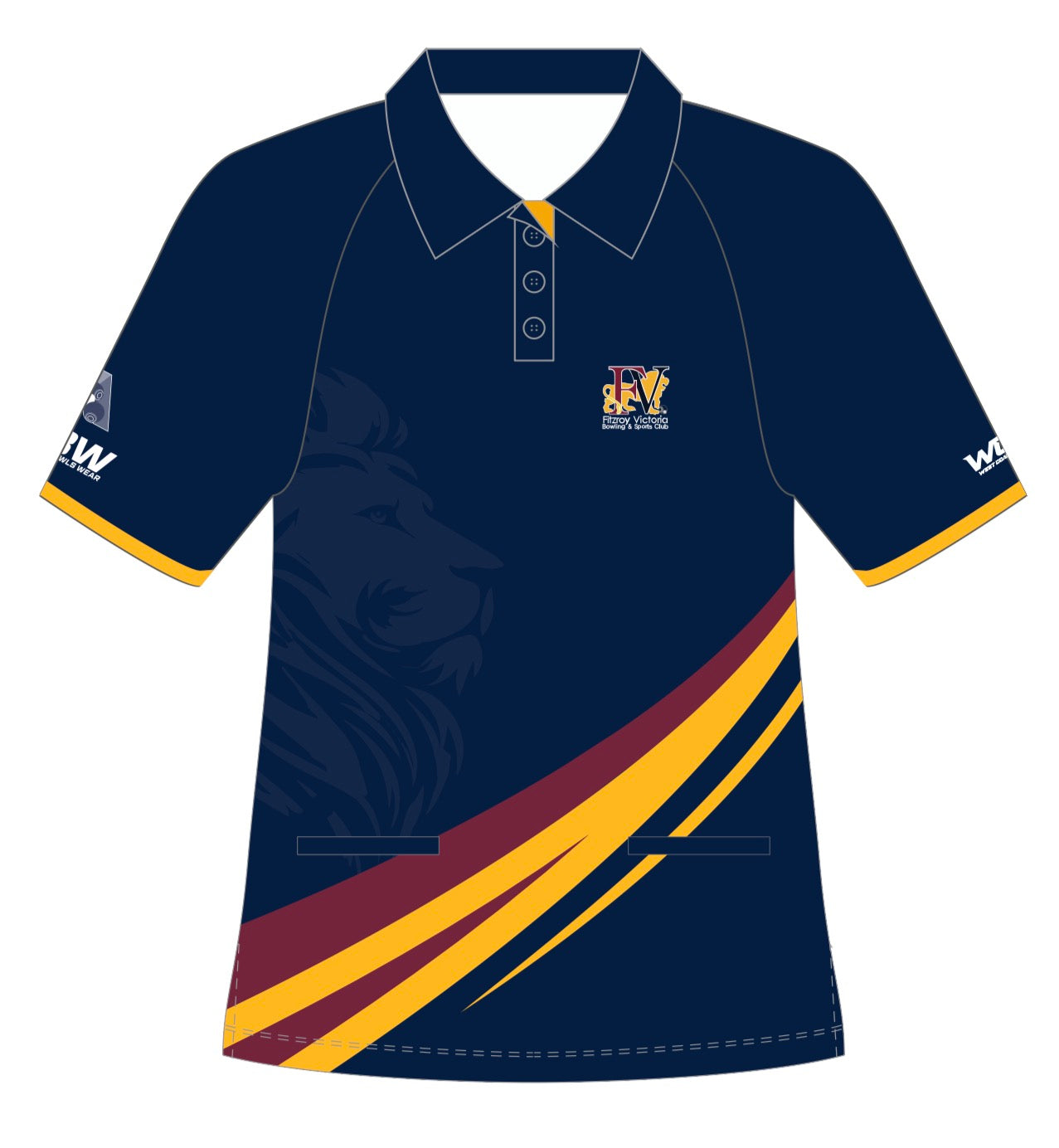 Fitzroy Victoria Bowling & Sports Club Ladies Short Sleeve Polo
