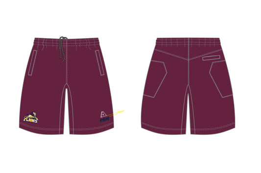 Moe Lions Ladies Pennant Elite Shorts- Maroon