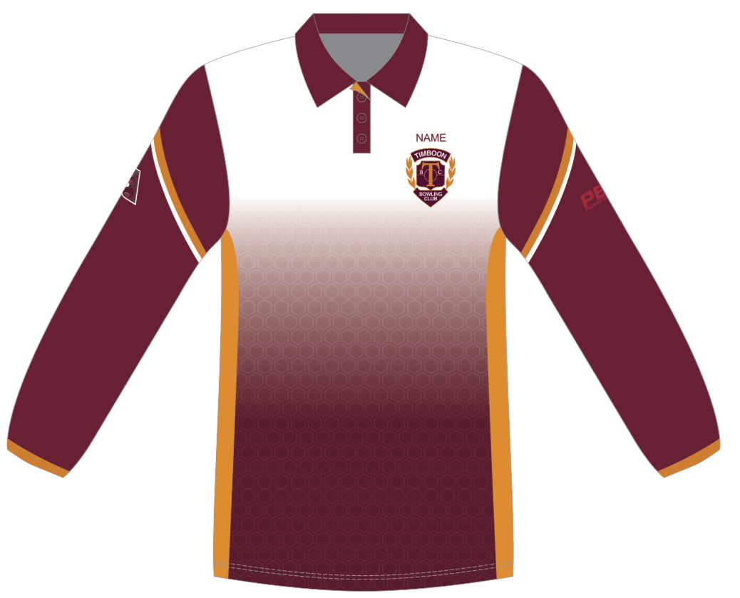 Timboon Bowling Club Uniform Ladies Long Sleeve Polo