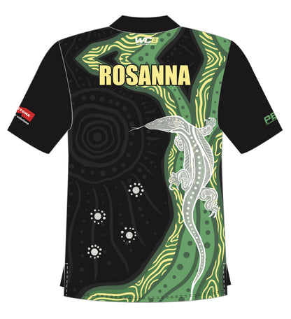 Rosanna Bowling Club Uniform Mens Polo Black- short sleeve