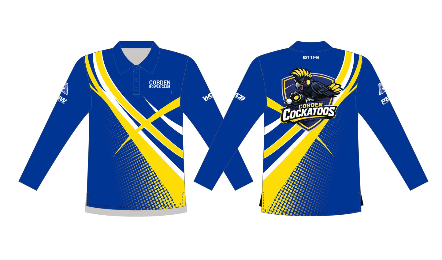 Cobden Bowling Club Mens Long Sleeved Polo