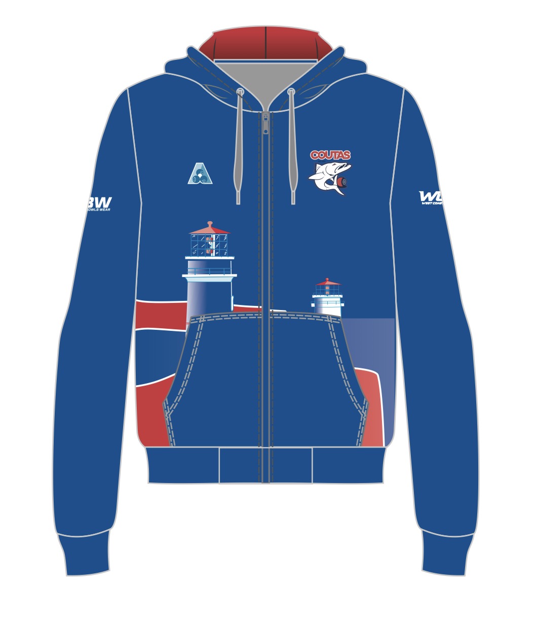 Queenscliff Bowling Club Unisex Zipped Hoodie