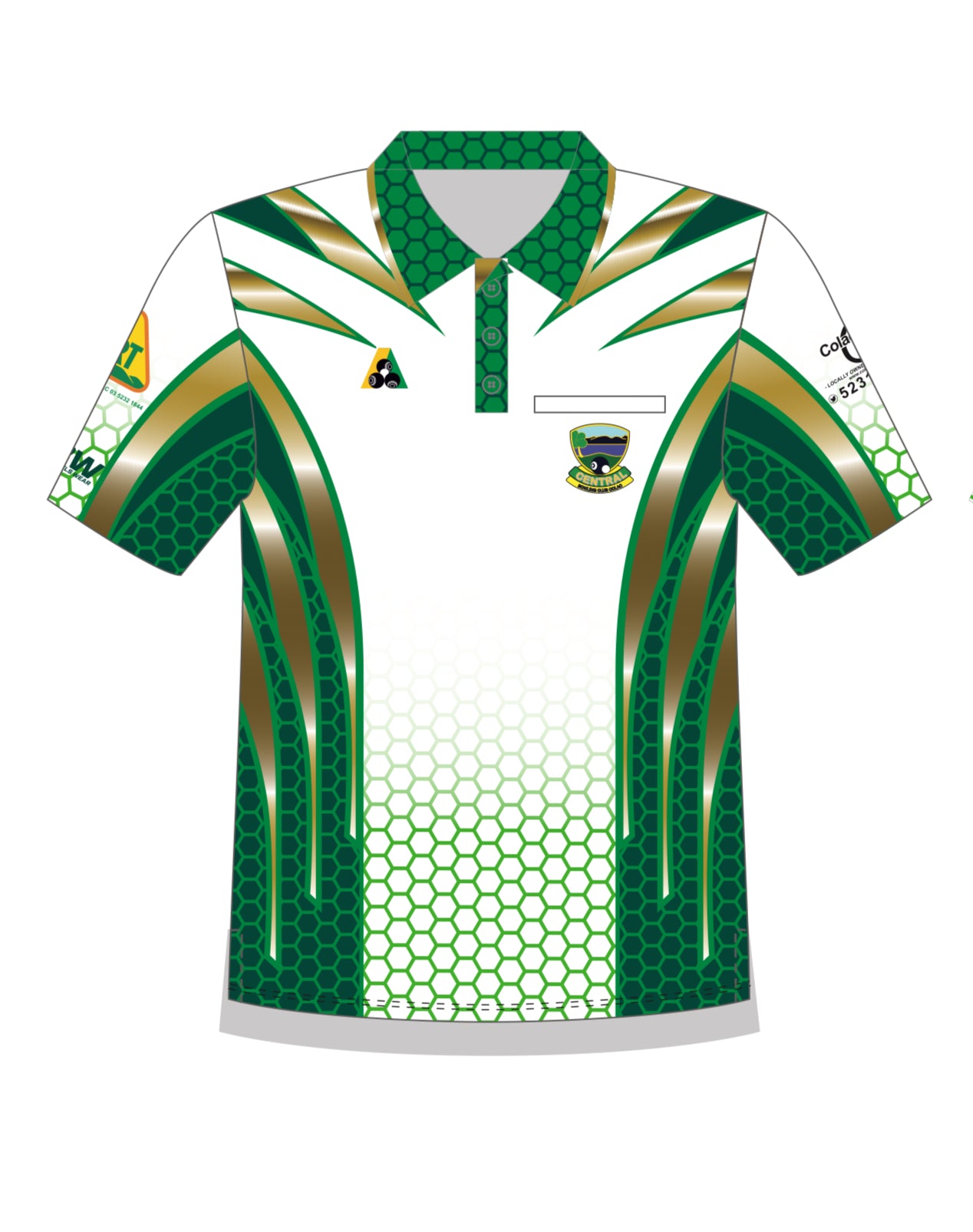Central Bowling Club Colac Mens Short Sleeve Polo