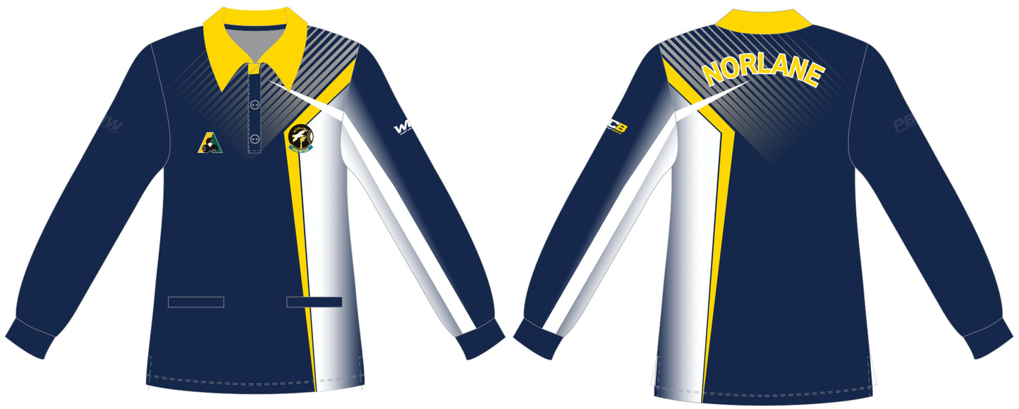 Norlane Bowling Club Uniform Ladies Long Sleeve Polo
