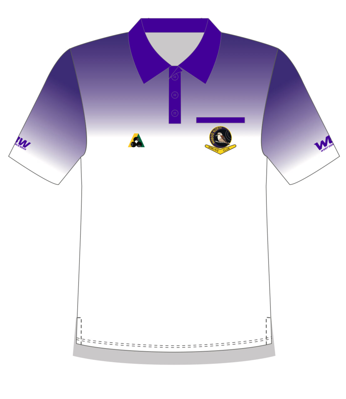 Mirboo North Bowling Club Mens Uniform Short Sleeve Polo