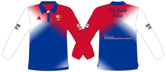 Colac City Bowling Club Mens Long Sleeved Polo