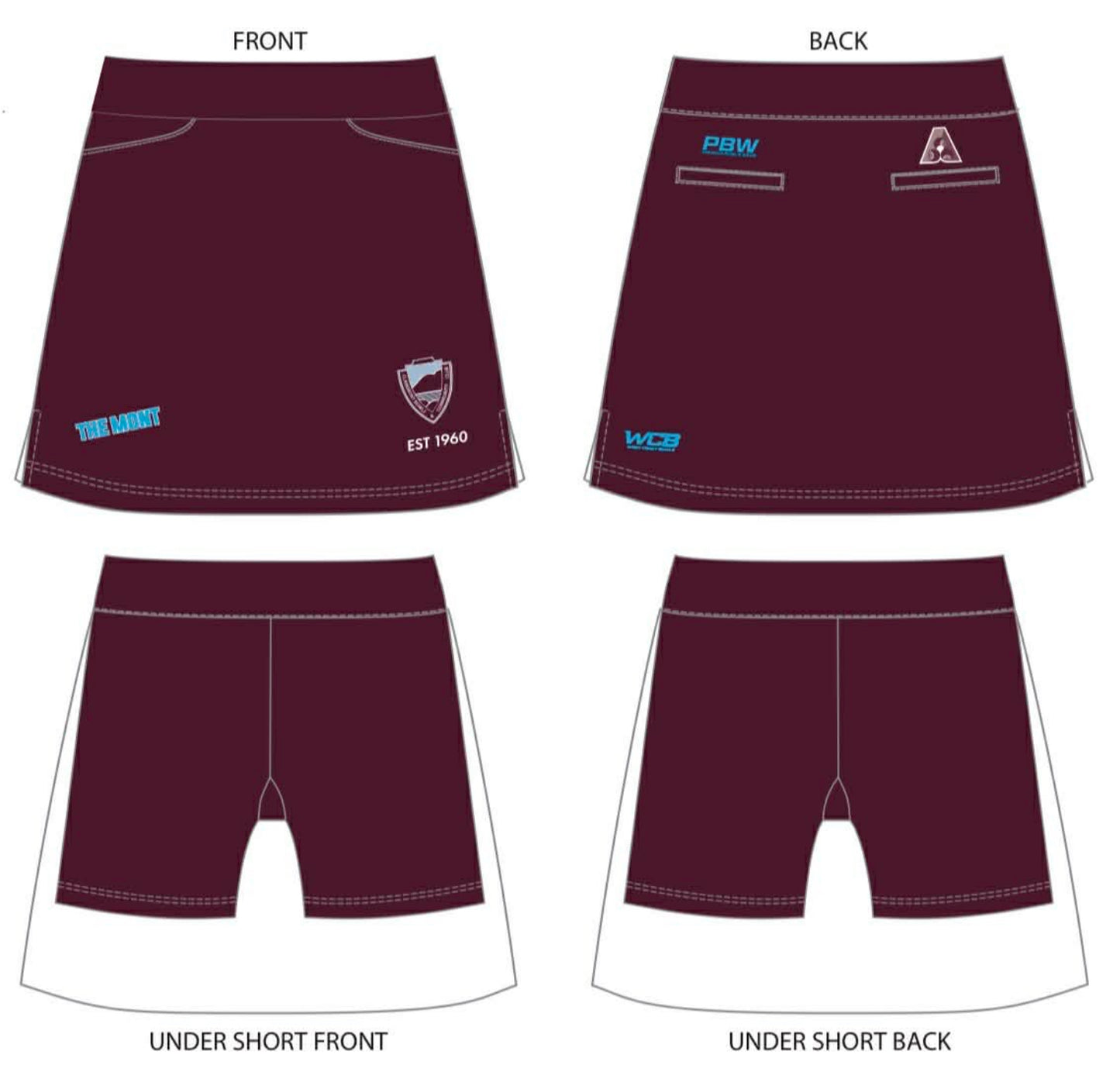 Claremont Bowls and Community Club Ladies Skort