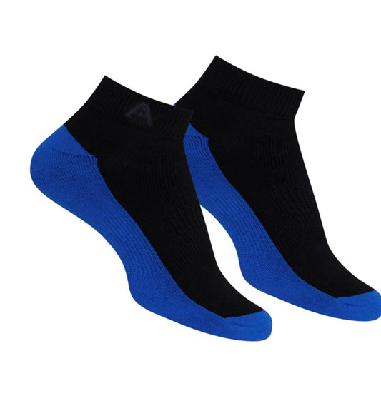 DRAKES PRIDE BLACK/BLUE MENS QUARTER SOCKS