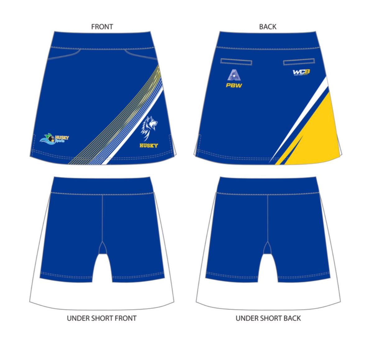 Husky Sports Ladies Pennant Skort