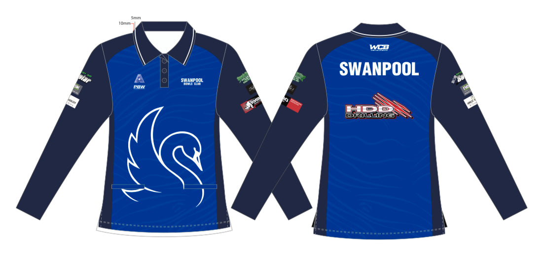 Swanpool Ladies Long Sleeve Polo